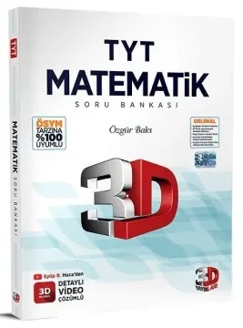 3D Yayınları TYT Matematik Tamamı Video Çözümlü Soru Bankası