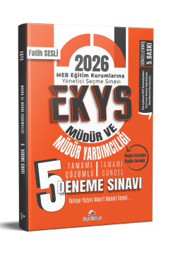 Dizgi Kitap 2026 MEB EKYS Müdür ve Müdür Yardımcılığı Tamamı Çözümlü 5`li Deneme Fatih Sesli 5. Baskı