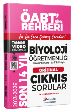 Dizgi Kitap 2027 MEB-AGS ÖABT Biyoloji Öğretmenliği Son 14 Yıl Orijinal Video Çözümlü Çıkmış Sorular Umut Tetik 4. Baskı