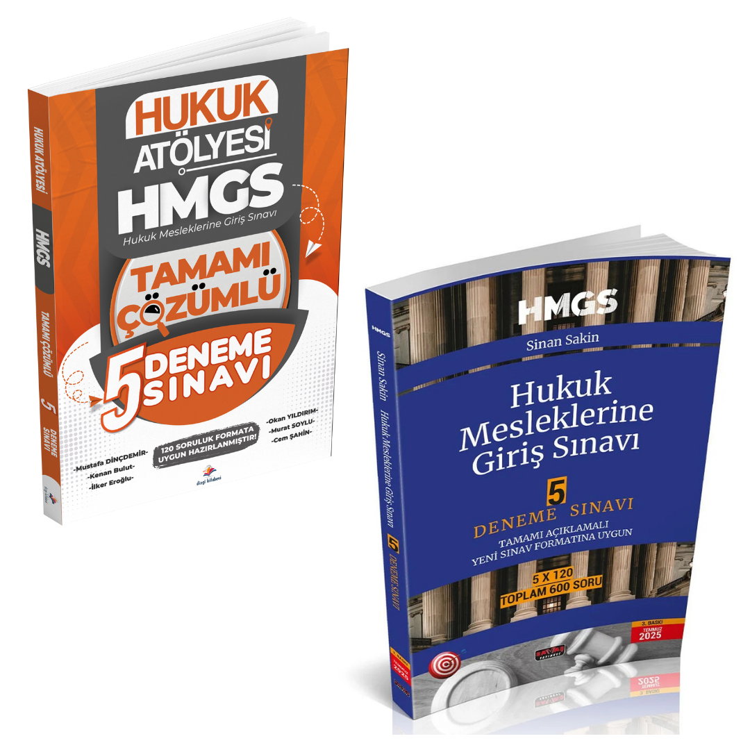 Dizgi Kitap Hukuk Atölyesi HMGS Hukuk Mesleklerine Giriş Sınavı Tamamı Çözümlü 5 Deneme Sınavı ve Savaş Yayınları 5 Deneme Seti