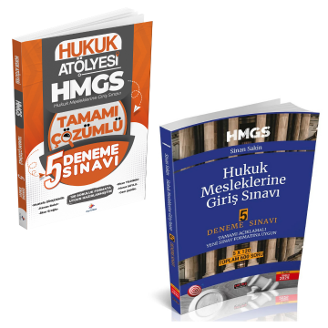 Dizgi Kitap Hukuk Atölyesi HMGS Hukuk Mesleklerine Giriş Sınavı Tamamı Çözümlü 5 Deneme Sınavı ve Savaş Yayınları 5 Deneme Seti