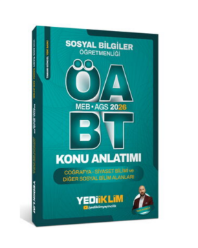 Yediiklim Yayınları 2026 MEB-AGS ÖABT Sosyal Bilgiler Öğretmenliği Coğrafya Siyaset Bilimi ve Diğer Sosyal Bilim Alanları Konu Anlatımlı
