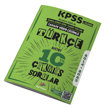 Dizgi Kitap KPSS Lisans Tamamı Video Çözüm Analizli Konularına Göre Tasnif Edilmiş Son 10 Yıl Türkçe Çıkmış Sorular