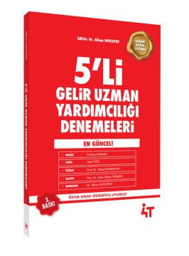 4T Yayınları GUY Gelir Uzman Yardımcılığı 5 Deneme - Alican Dovletov 4T Yayınları
