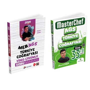 Dizgi Kitap 2025 MEB AGS Türkiye Coğrafyası Tamamı Video Çözümlü Soru Bankası ve  33 Deneme Seti Kazım Sayın