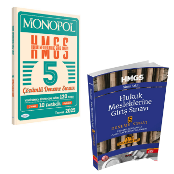 Monopol Yayınları HMGS Hukuk Mesleklerine Giriş Sınavı Tamamı Çözümlü 5 Deneme Sınavı ve Savaş Yayınları 5 Deneme Sınavı Seti