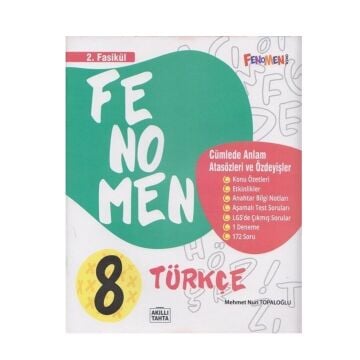 Fenomen Okul Yayınları 8. Sınıf Türkçe Fasikül 2 Cümlede Anlam Atasözleri ve Özdeyişler Mehmet Nuri Topaloğlu