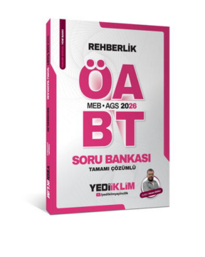 Yediiklim Yayınları 2026 MEB-AGS ÖABT Rehberlik Tamamı Çözümlü Soru Bankası