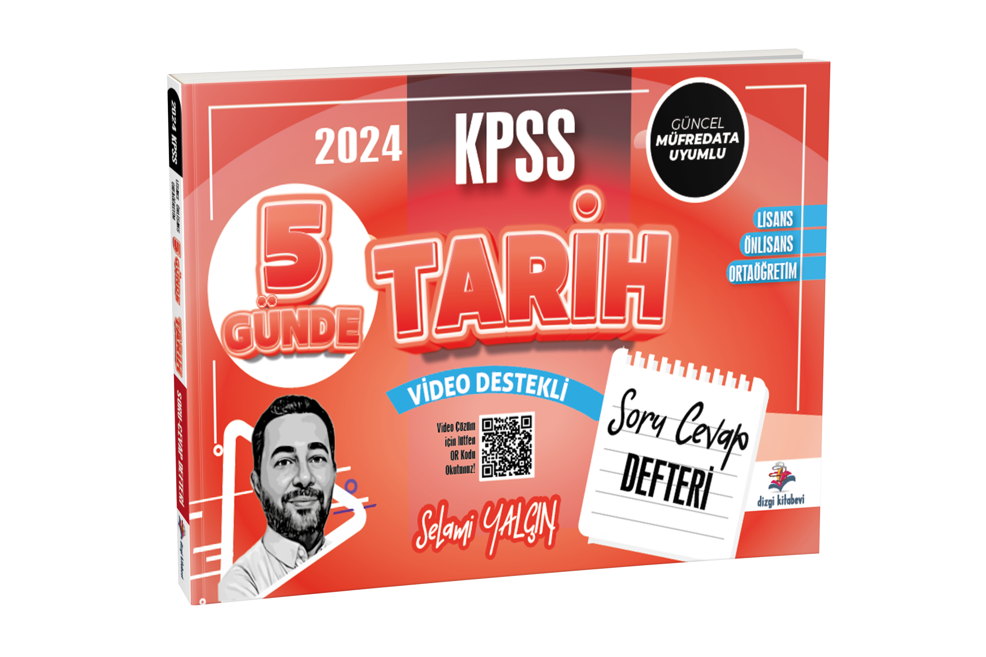 Dizgi Kitap KPSS Tarih 5 Günde Soru Cevap Defteri Lisans- Önlisans- OrtaÖğretim Selami Yalçın 2024