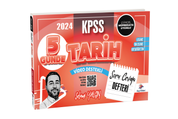 Dizgi Kitap KPSS Tarih 5 Günde Soru Cevap Defteri Lisans- Önlisans- OrtaÖğretim Selami Yalçın 2024