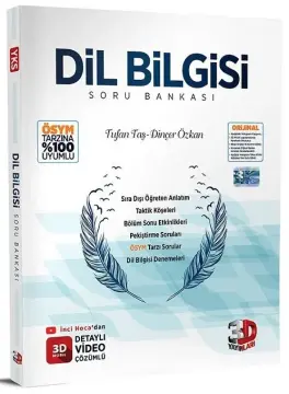 3D Yayınları Tüm Sınavlar için Dil Bilgisi Soru Bankası Video Çözümlü