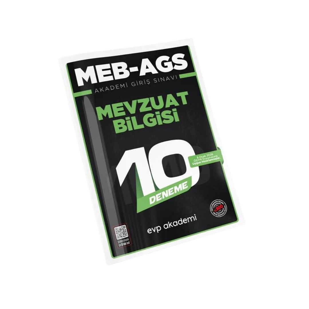 MEB-AGS Mevzuat Bilgisi 10 Deneme Çözümlü EVP Akademi (8 Ocak Duyurusuna Uygun)