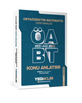Yediiklim Yayınları 2026 MEB-AGS ÖABT Ortaöğretim Matematik Öğretmenliği Konu Anlatımı