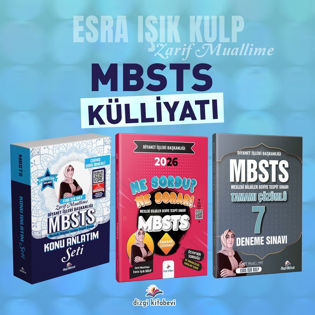 Dizgi Kitap 2026 Diyanet İşleri Başkanlığı Mesleki Bilgiler Seviye Tespit Sınavı MBSTS Kazandıran 3'lü Set Esra Işık Kulp Zarif Muallime