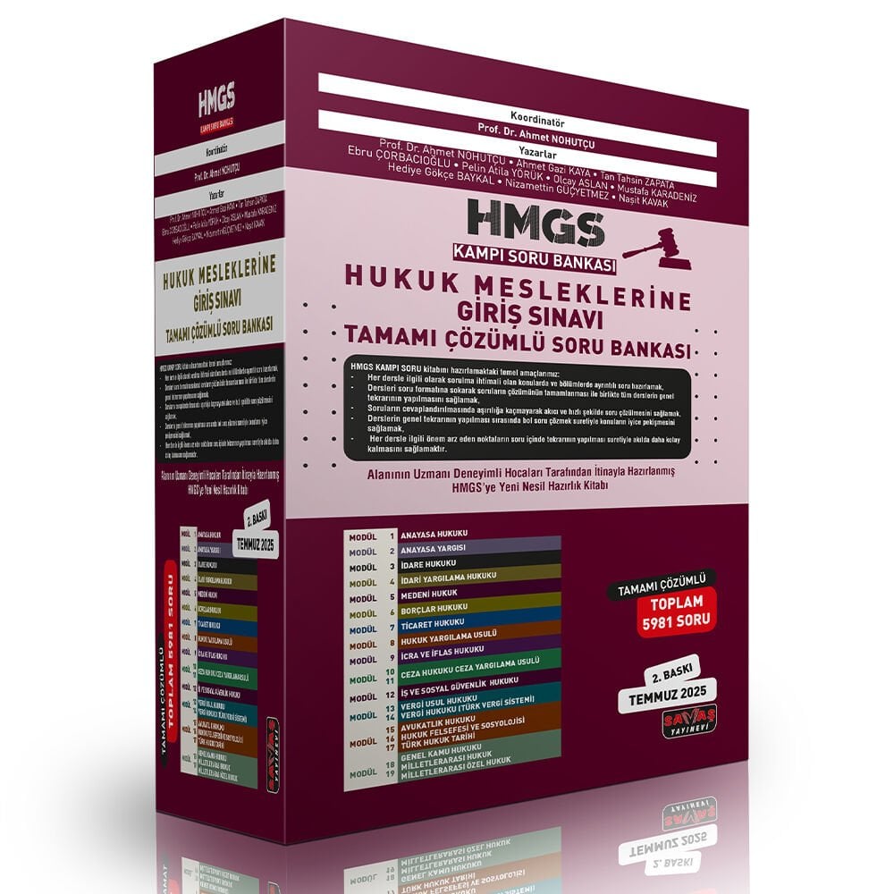 HMGS Kampı Soru Bankası Seti Savaş Yayınları Temmuz 2025