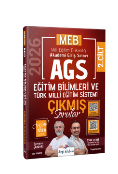 Dizgi Kitap 2026 MEB AGS Tamamı Video Çözümlü Eğitim Bilimleri ve Türk Milli Eğitim Sistemi Çıkmış Sorular 2. Cilt Ziya Sümer Özgür Hamal