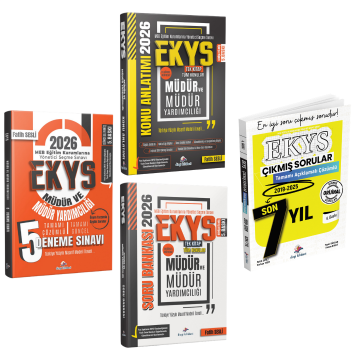 Dizgi Kitap 2026 MEB EKYS Müdür ve Müdür Yardımcılığı Konu Anlatımı, Soru Bankası, Deneme ve Tamamı Çözümlü Çıkmış Sorular Seti﻿ Fatih Sesli 5. Baskı