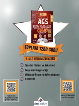 Dizgi Kitap 2026 MEB-AGS Tamamı Video Çözümlü Eğitim Bilimleri ve Türk Milli Eğitim Sistemi Çıkmış Sorular 2. Cilt Ziya Sümer Özgür Hamal