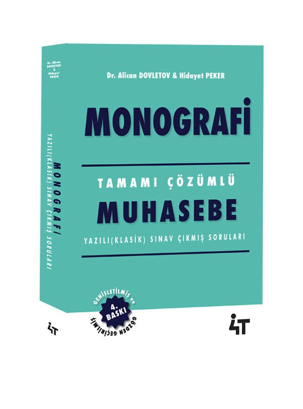 Monografi Tamamı Çözümlü Muhasebe (Yazılı) Sorular 4T Yayınları