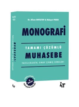 4T Yayınları Monografi Tamamı Çözümlü Muhasebe (Yazılı) Sorular