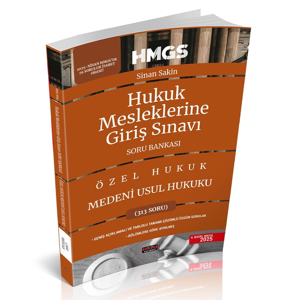 HMGS Medeni Usul Hukuku Soru Bankası Savaş Yayınları Mayıs 2025