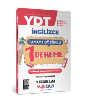 Yediiklim Yayınları YDT Optimal Practice Exams Tamamı Çözümlü 7 Deneme Abdullah Alper BODUR