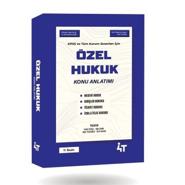 4T Yayınları Özel Hukuk Konu Anlatımı