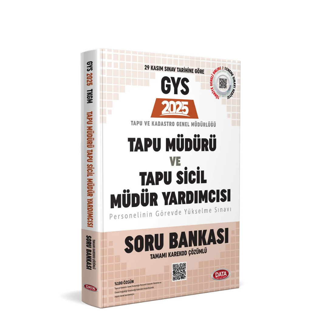 Tapu Müdürü - Tapu Sicil Müdür Yardımcısı GYS Soru Bankası - Karekod Çözümlü Data Yayınları