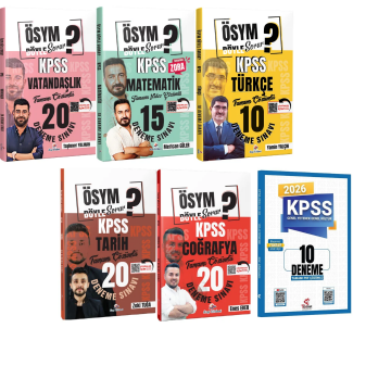 Dizgi Kitap 2026 KPSS ÖSYM Böyle Sorar Türkçe, Matematik, Tarih, Coğrafya ve Vatandaşlık Deneme Sınavı ve Tekrar Akademi 10 Deneme Çözümlü Seti