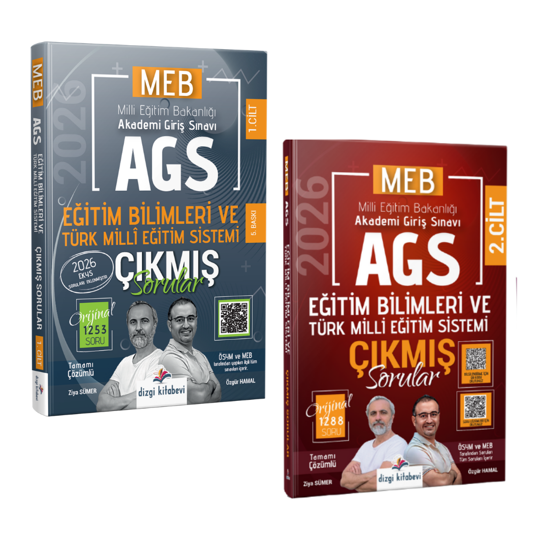 Dizgi Kitap 2026 MEB AGS Tamamı Video Çözümlü Eğitim Bilimleri ve Türk Milli Eğitim Sistemi Çıkmış Sorular Ziya Sümer Özgür Hamal