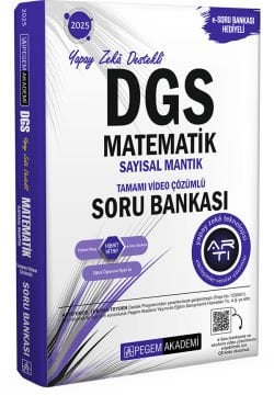2025 DGS Matematik Sayısal Mantık Tamamı Video Çözümlü Soru Bankası Pegem Yayınları