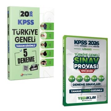 Dizgi Kitap 2026 KPSS Türkiye Geneli 5 Deneme Sınavı ve Yediiklim Yayınları Türkiye Geneli Sınav Provası Tıpkı Basım 6-7-8-9-10 Deneme Sınavları Seti