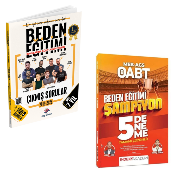 Dizgi Kitap 2026 Meb Ags Öabt Beden Eğitimi Son 7 Yıl Video Çözümlü Çıkmış Sorular ve ABT MEB AGS Beden Eğitimi 5 Deneme Çözümlü İndeks Akademi Yayıncılık Seti