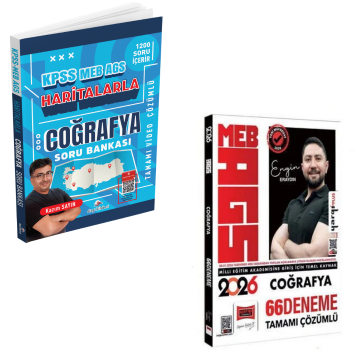 Dizgi Kitap 2026 Kpss Meb Ags Haritalarla Coğrafya Tamamı Soru Bankası ve MEB AGS Coğrafya 66 Deneme Yargı Yayınları Seti