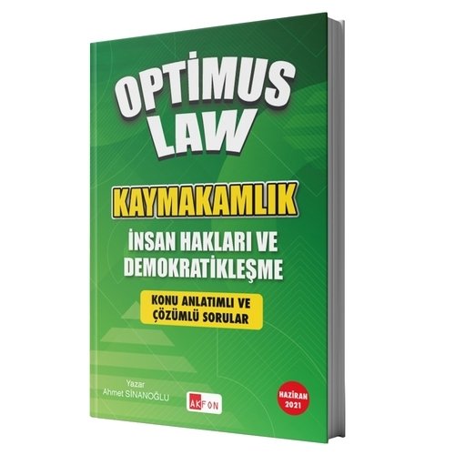 Akfon Yayınları Optimus Law Kaymakamlık İnsan Hakları ve Demokratikleşme Konu Anlatımı ve Soru Çözümleri
