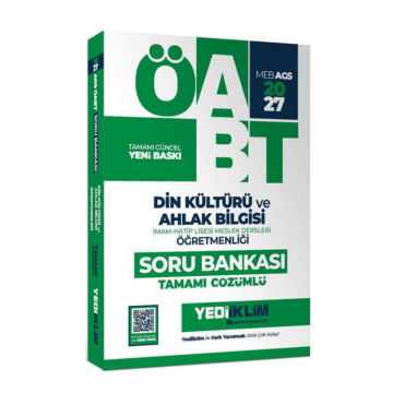 Yediiklim Yayınları 2027 MEB AGS ÖABT Din Kültürü Ve Ahlak Bilgisi Öğretmenliği Tamamı Çözümlü Soru Bankası