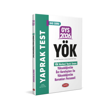 Data Yayınları 2026 GYS YÖK Üst Kuruluşları ile YÖK Personeli Yaprak Test