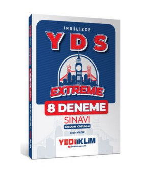 Yediiklim Yayınları YDS İngilizce Extreme Tamamı Çözümlü 8 Deneme Sınavı Ergin YILDIZ
