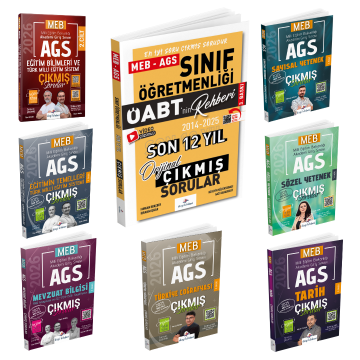 Dizgi Kitap 2026 Meb Ags Çıkmış Sorular & Öabt Sınıf Öğretmenliği Çıkmış Sorular Seti - Konu Tasnifli ve Tamamı Video Çözümlü
