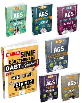 Dizgi Kitap 2026 Meb Ags Çıkmış Sorular & Öabt Sınıf Öğretmenliği Çıkmış Sorular Seti - Konu Tasnifli ve Tamamı Video Çözümlü