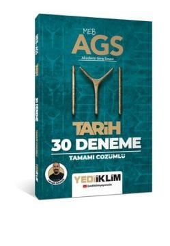 MEB AGS KAYI Tarih Tamamı Çözümlü 30 Deneme Yediiklim Yayınları