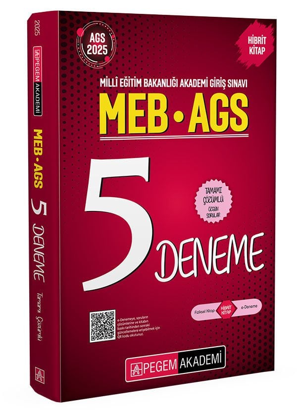 2025 MEB AGS Tamamı Çözümlü 5 Deneme Pegem Yayınları