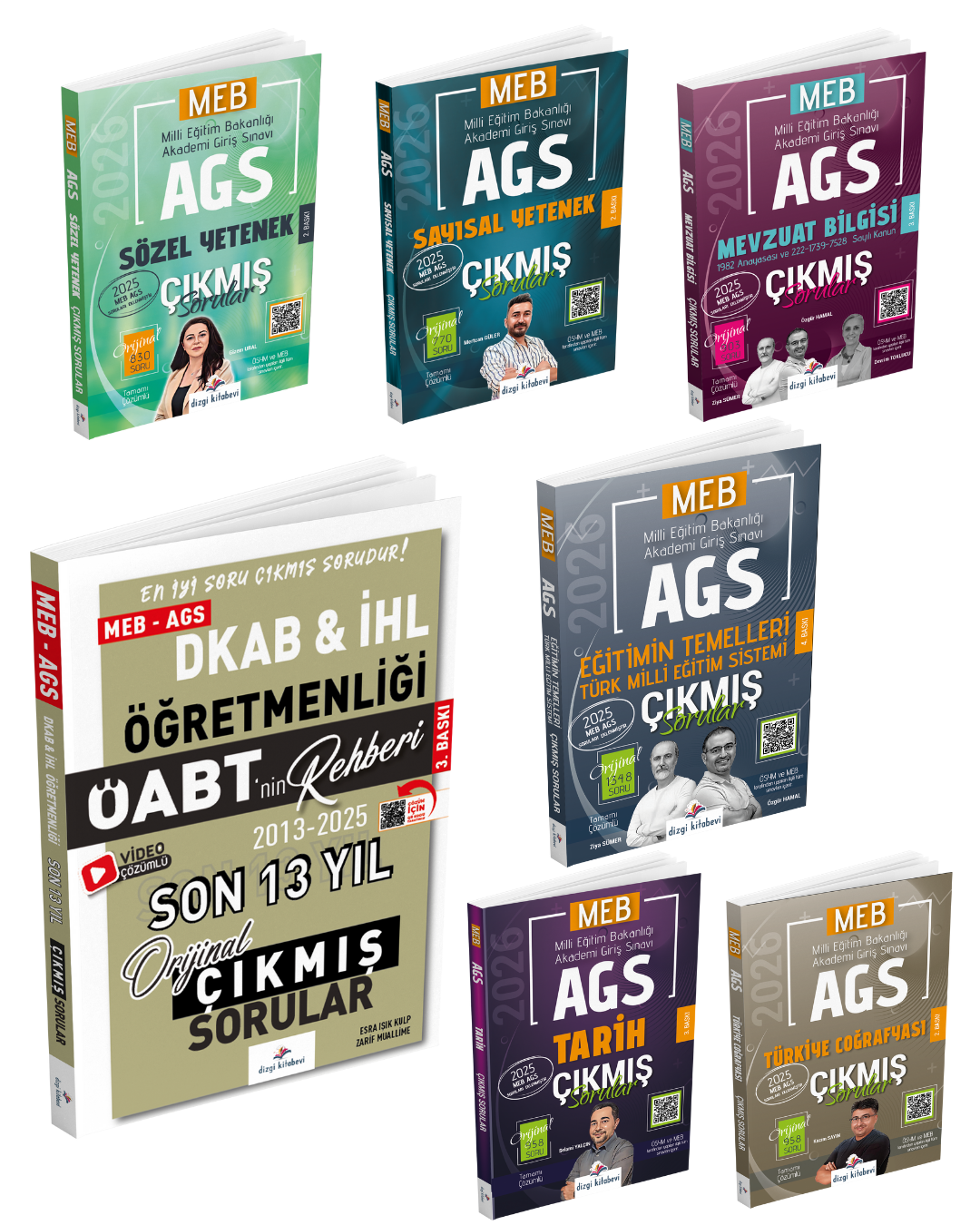 Dizgi Kitap 2026 Meb Ags Çıkmış Sorular & Öabt DKAB İHL Çıkmış Sorular Seti - Konu Tasnifli ve Tamamı Video Çözümlü