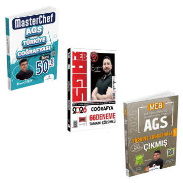 Dizgi Kitap 2026 MEB AGS Türkiye Coğrafyası 50 Branş Deneme & MEB AGS Coğrafya Çıkmış Sorular & MEB AGS Coğrafya 66 Deneme Yargı Yayınları Seti