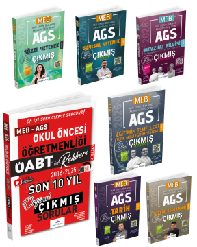 Dizgi Kitap 2026 Meb Ags Çıkmış Sorular & Öabt Okul Öncesi Öğretmenliği Çıkmış Sorular Seti - Konu Tasnifli ve Tamamı Video Çözümlü