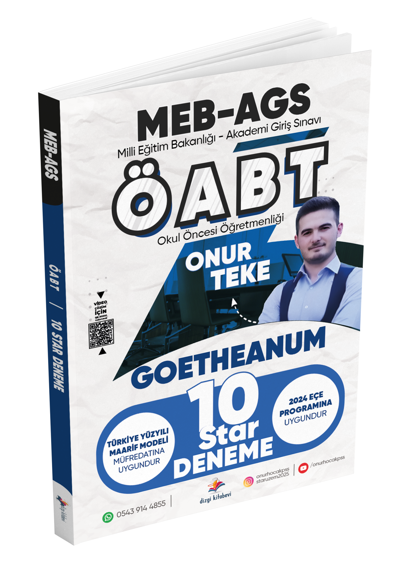 Dizgi Kitap 2026 Meb Ags ÖABT Okul Öncesi Öğretmenliği Tamamı Video Çözümlü 10 Star Deneme Onur Teke