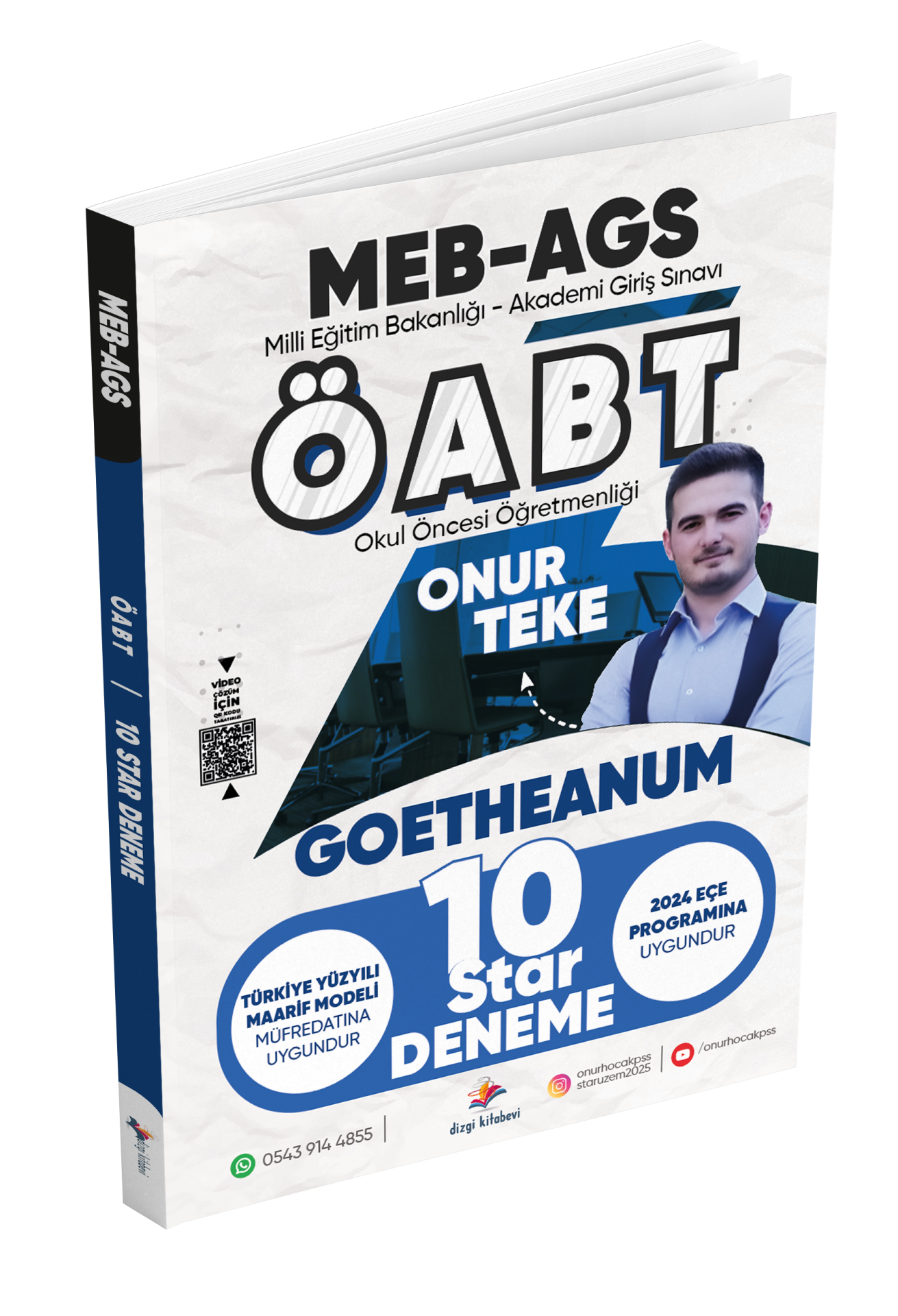 Dizgi Kitap 2026 Meb Ags ÖABT Okul Öncesi Öğretmenliği Tamamı Video Çözümlü 10 Star Deneme Onur Teke