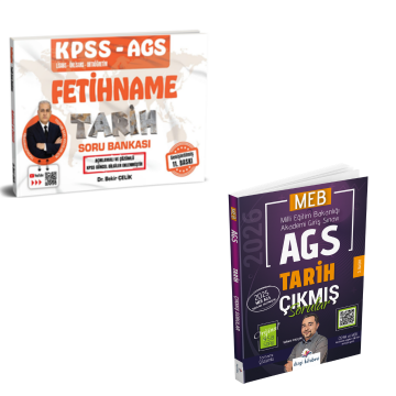 Dizgi Kitap 2026 MEB AGS Tamamı Video Çözümlü Tarih Çıkmış Sorular & KPSS AGS FETİHNAME Tarih Soru Bankası Bekir Çelik Seti