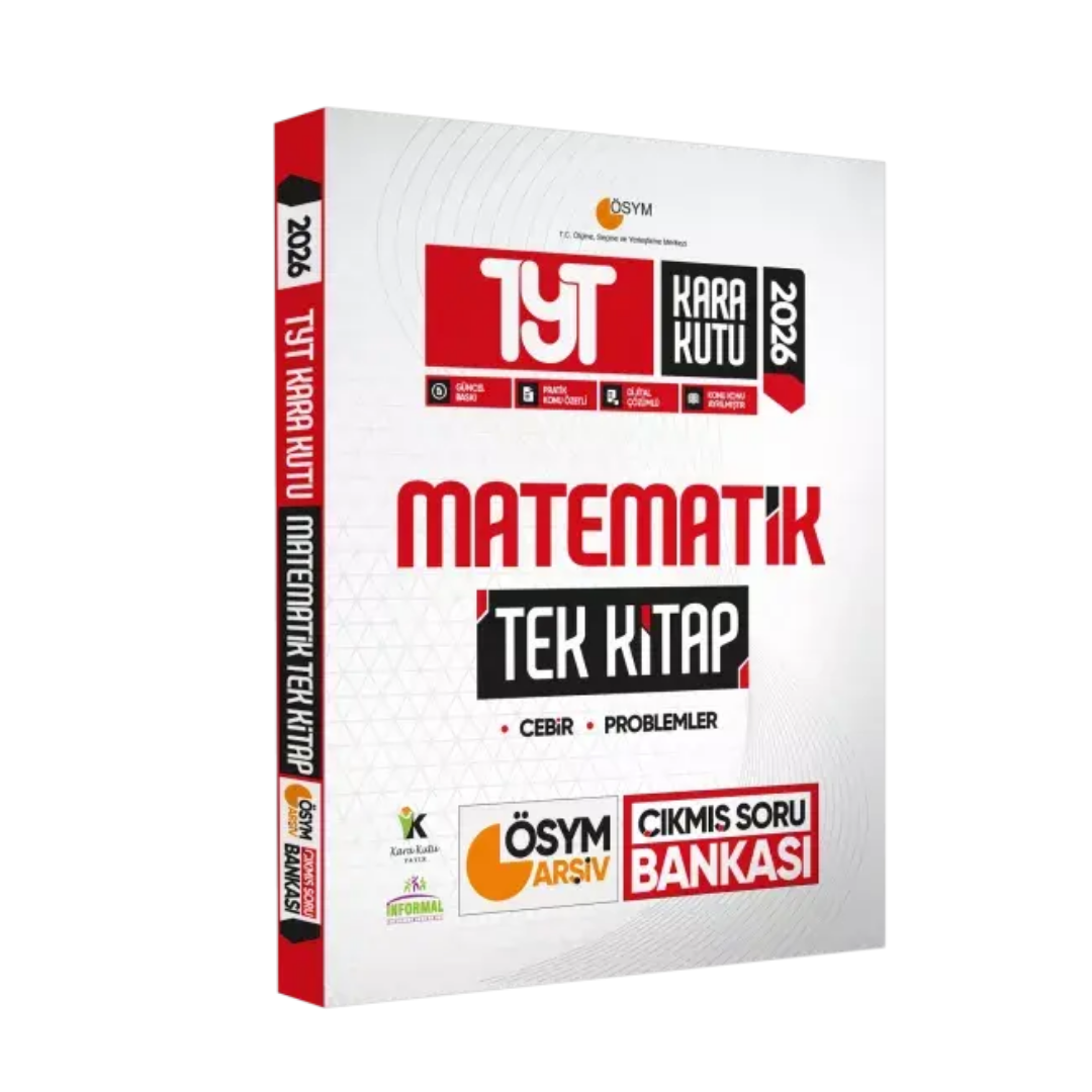 2026 YKS TYT Kara Kutu Matematik TEK KİTAP ÖSYM Arşiv Çıkmış Soru Bankası Özetli Dijital Çözümlü İnformal Yayınları