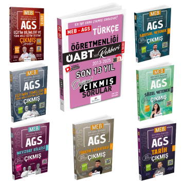 Dizgi Kitap 2026 Meb Ags Çıkmış Sorular & Öabt Türkçe Öğretmenliği Çıkmış Sorular Seti - Konu Tasnifli ve Tamamı Video Çözümlü